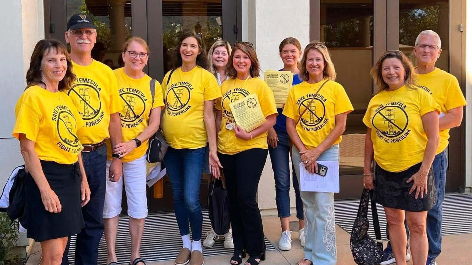 Save Temecula volunteers together in campaign shirts